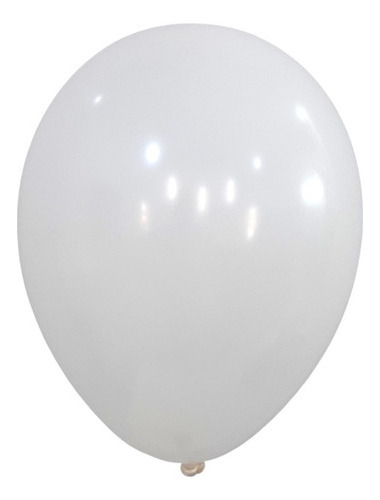 Globos Estandar 12 X 50 Unidades Calidad Helio Decoración Blanco