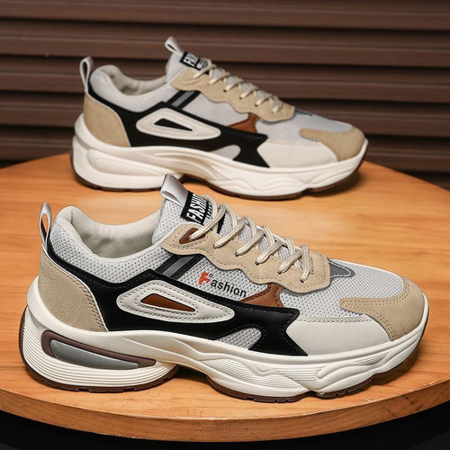 Zapatillas De Hombre Casuales Transpirables Con Suela Gruesa