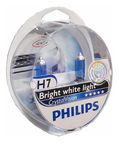 Lamparas Philips Crystal Vision H7 Efecto Xenon 4300k