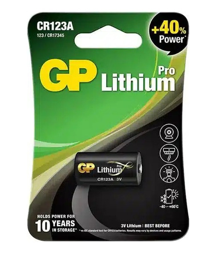 Pila Cr123 Gp Lithium Pro Cr17345 1 Unidad