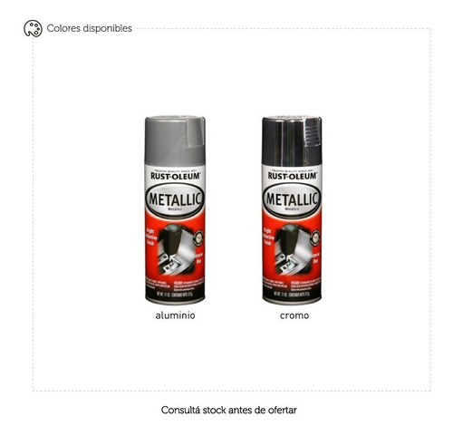 Aerosol Rust Oleum Automotive Metallic Para Interior | 312gr