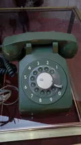 Comprar Antiguo Telefono A Disco Verde Funciona Coleccion Decoracion