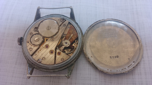 Antiguo Reloj Pulsera Gladiador Cal 1130 21 Rubis P/reparar Sin Malla Plateado Plateado (Usado)
