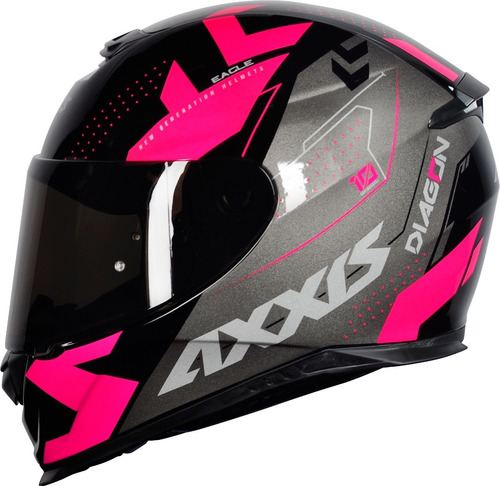 Capacete Axxis Eagle Diagon Rosa Capacete Feminino