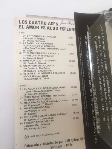 Cassette De Los Cuatro Ases El Amor Es Algo(#1003 (Usado)