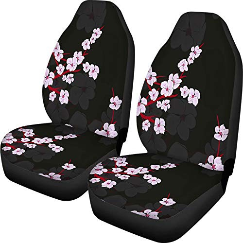 Fundas De Asiento De Coche Estampado De Flores Y Cerezo...