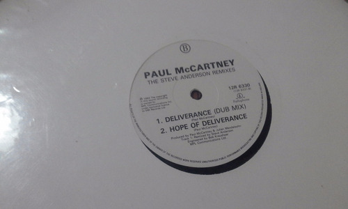 Paul Mc Cartney Hope Deliverance Vinilo Maxi 1992 Beatles