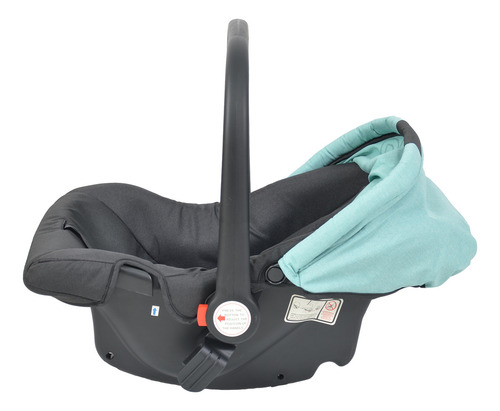 Coche Cuna Con Huevito Recien Nacido Bipokids Color Verde Chasis Negro