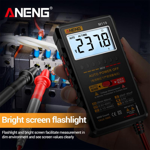 Aneng M119 Portable Digital Multimeter 6000 Co Multimeter