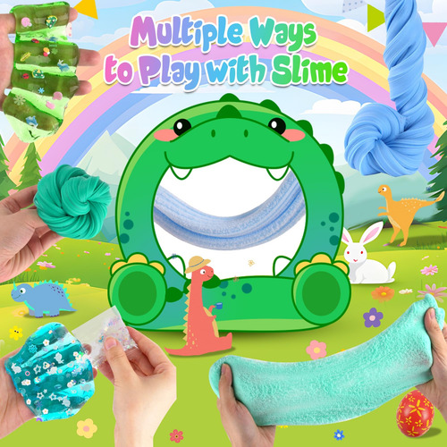Slime Kit Lawoho Dinosaur Cloud Butter Clear Con Complemento