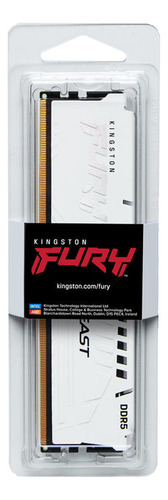 Memoria Ram Kingston Fury Beast White Expo Ddr5 16gb 6000mts