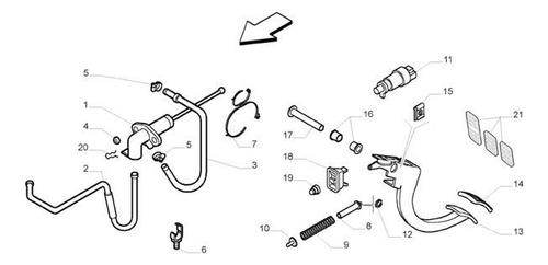 Kit Soporte Clip Pedal De Embrague Fiat