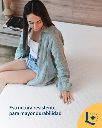 Colchon Matrimonial De Espuma Memory Foam En Caja 135x190x15, Laila Essentials