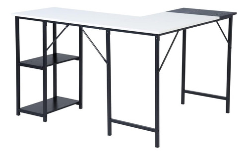 Escritorio En Forma De L Para Computadora, 124 Cm, Blanco