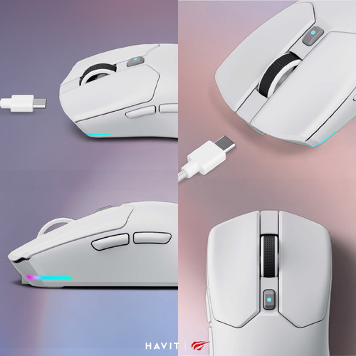 Mouse Gamer Inalámbrico/cable Havit Ms974wb Rgb 12000 Dpi