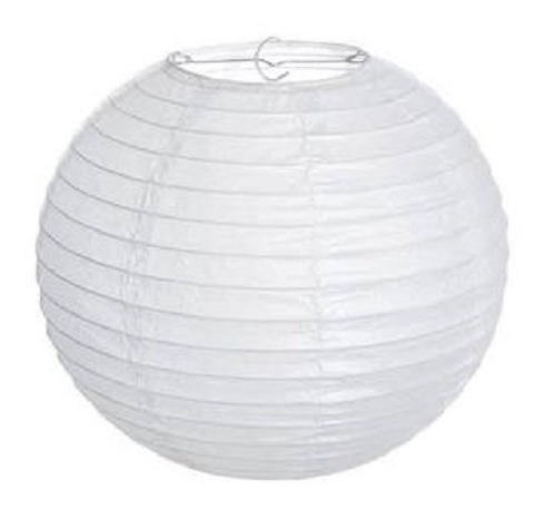 70 Unidades Enfeite Luminaria Japonesa Branca 40 Cm Oriental