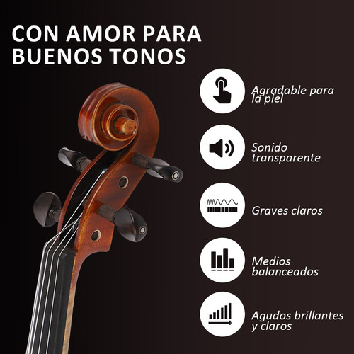 Cuerdas De ViolĂn Alice A703 Durabilidad Brillante Sonido