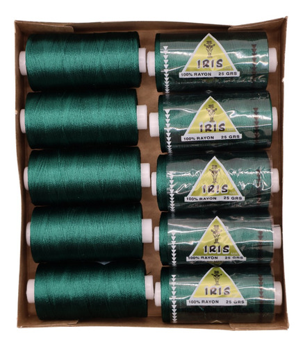 Caja Seda Amarilla Hilosiris (caja Con 10 Tubos De 25gr C/u) 566