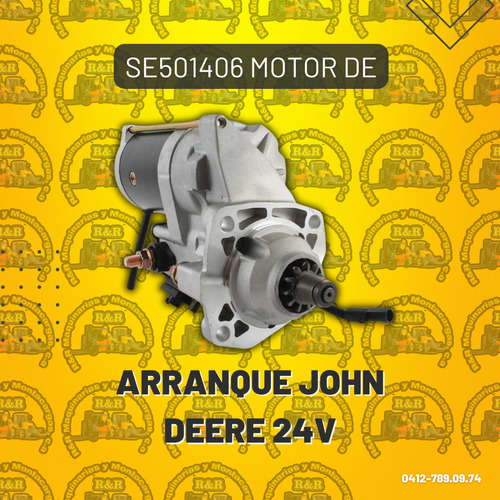 Se501406 Motor De Arranque John Deere 24v