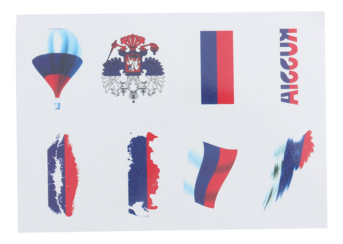 Calcomanías De Moda Con La Bandera De Rusia Para El Cuerpo Y