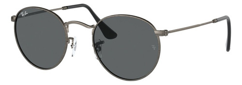 Óculos De Sol - Ray-ban - Round Metal - Rb3447 9229b1 53 Armação Polished Shiny Gold Haste Polished Shiny Gold Lente Grey Classico