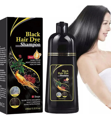 Shampoo Escurecedor De Ervas Para Tintura De Cabelo, Sem Dan