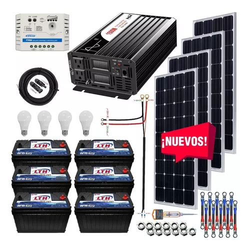 Kit Solar 3300 Watts Lth Inversor 1500w Onda Pura Pwm Sd