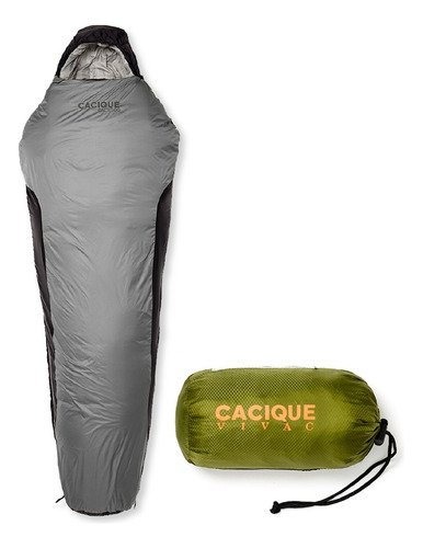Bolsa De Dormir Race 100 -5°c + Funda Vivac Impermeable Color Gris Ubicación del cierre Izquierdo