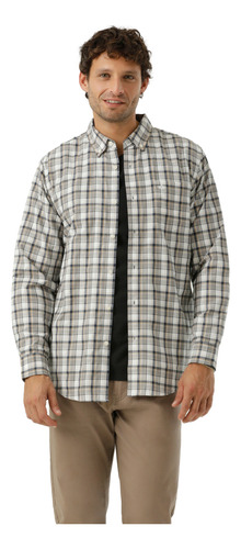 Camisa Hombre Woven Refine Classic Fit Blanco Cuadro Dockers