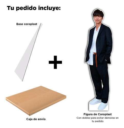 Figura Gong Yoo Base Solida Tamaño Real 180 Cm Coroplast