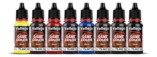 Vallejo - Set De Lavado De Color Para Juegos | 8 Botellas