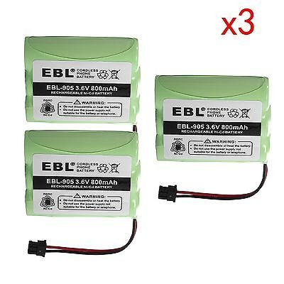 3 X 800mah Batería Bt-800 Para El Teléfono Inalámbrico De Un