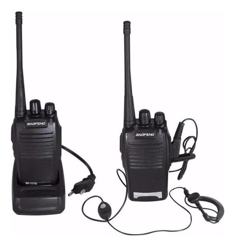 Par Radio Ht Comunicador Walktalk Talkabout Profissional 777 Cor Preto