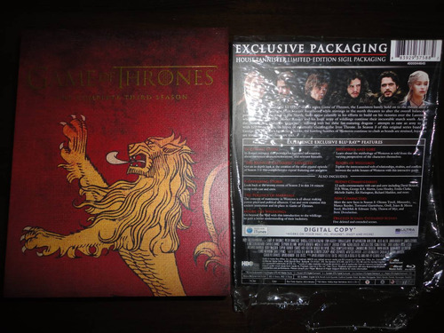 Game Of Thrones Temporada 3 Blu-ray+dvd Lannister Sigil