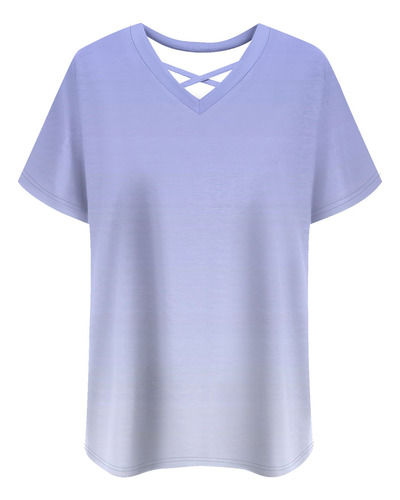 Blusas De Manga Corta Con Estampado De Verano De Talla Grand