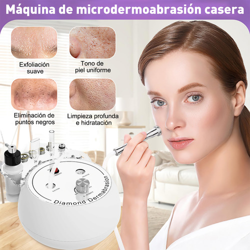 Maquina De Dermoabrasion 3 En 1 Para Facial + Atomizador