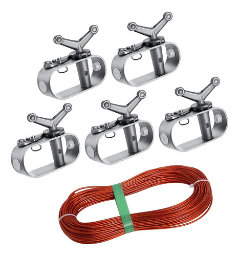 Cabrestante Para Cubierta De Piscina Cable Y 5 Cabrestantes