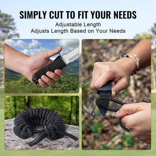 Cuerda Elástica Bungee Cord Roll Vevor De 1/4 Pulgadas X 120