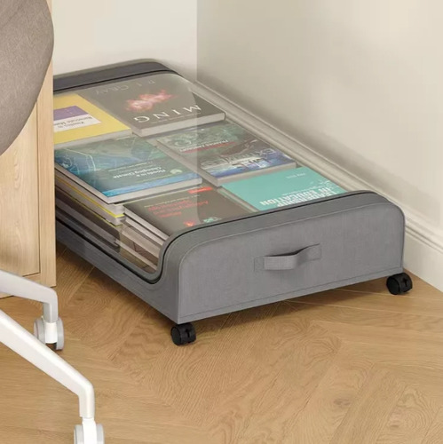 Caja De Almacenamiento Para Zapatos Debajo De Cama Bolsa 2pc Gris
