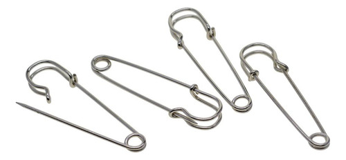 6 X 50 Piezas Broches De Seguridad Metal Pinza Sujeción