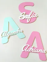 Comprar Inicial Con Nombre. Decoración Infantil, Regalo Niña.