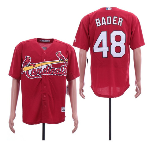Imagen 1 de 1 de Camiseta Casaca Baseball Mlb Cardinals Bader 48