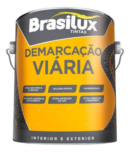 Tinta Demarcação Viária 3,6l Tinta Para Asfalto Acabamento Fosco Cor Amarelo