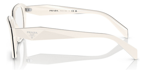 Óculos De Grau Quadrado Prada Pr 14zv Cor Branco Tamanho 54
