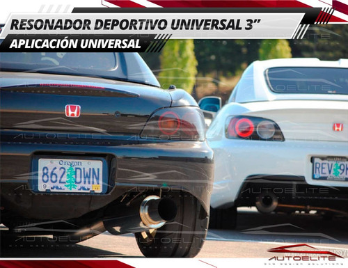 Imagen 8 de 10 de Resonador Deportivo Con Punta Escape Acero Acd Performance