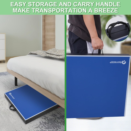 Mesa De Tenis Plegable Portátil Para Interiores Y Exteriores Azul