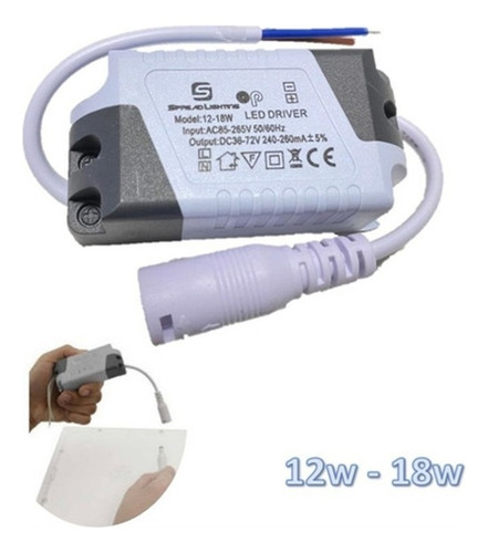 Kit 5 Reator Drive Fonte 12w A 18w Para Plafon Led
