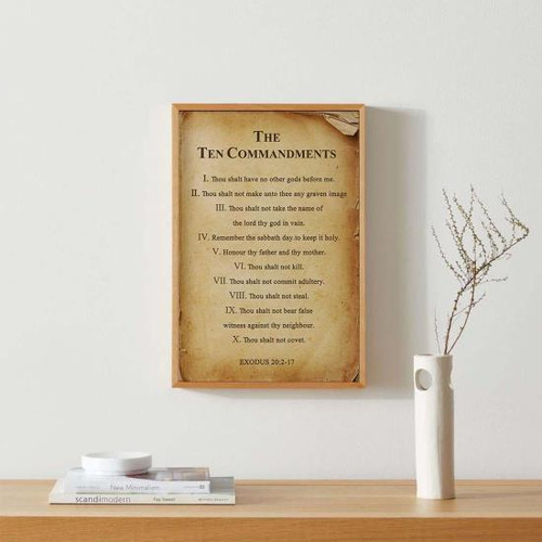 Los 10 Mandamientos Arte De La Pared Versículos De La Biblia