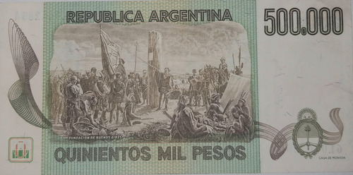 Billete Arg. 500 Mil Pesos,ley.18188,xf,bot#2510 Oportunidad