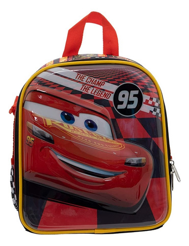 Lonchera Escolar Termica Ruz Disney Cars Rayo Mcqueen Champ Color Rojo